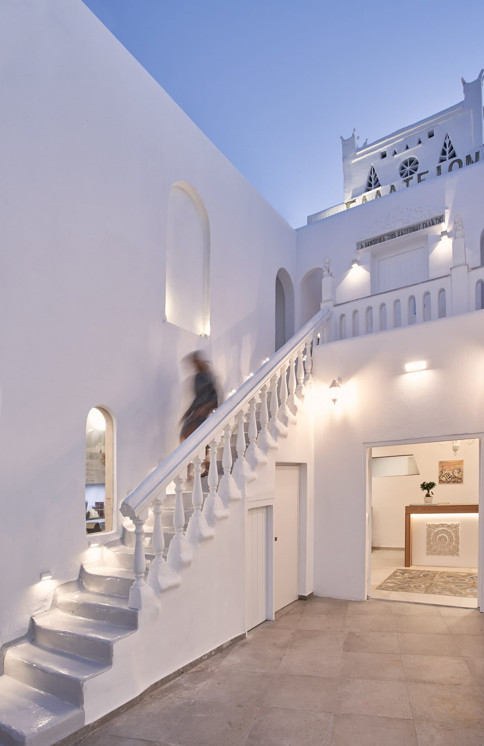 Galation Hotel exterior view showcasing authentic Cycladic architecture
